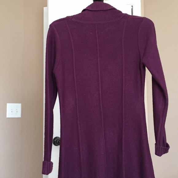 Jessica Simpson Sweater Dress Size S Burgundy Knit Cowl Neck Career Cabincore - Picture 7 of 14